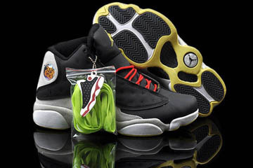 Air Jordan 13 Electric Yellow - Wolf Grey - University Red - Charcol Black Men's Sneaker #shoes