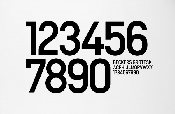 BVD — Beckers Scotte #beckers #big #scotte #paint #bucket #bvd #numbers #type #grotesk
