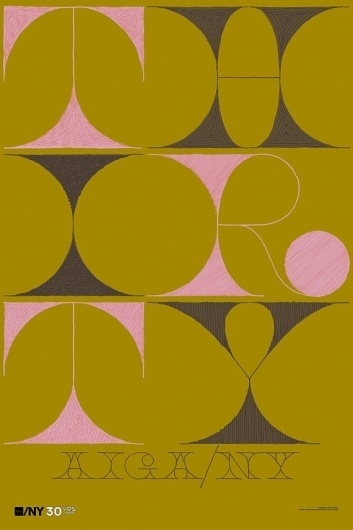 Matteo Bologna for Mucca Design AIGA/NY 30th Anniversary by AIGANY #color #aiga #typography