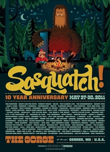 Shop: New: Sasquatch! Music Festival #sasquatch #invisible #poster #creature
