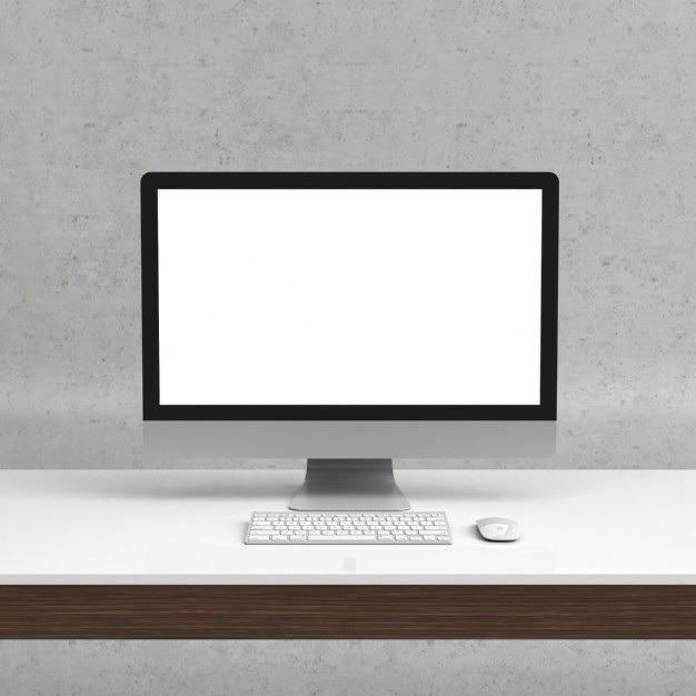 Realistic computer mock up Free Psd. See more inspiration related to Mockup, Technology, Computer, Metal, Mock up, Mac, Imac, Mockups, Up, Metallic, Realistic, Mock ups, Mock and Ups on Freepik.