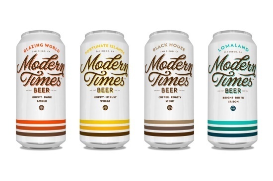 lovely package modern times beer 1 #packaging #beer #clean #typography