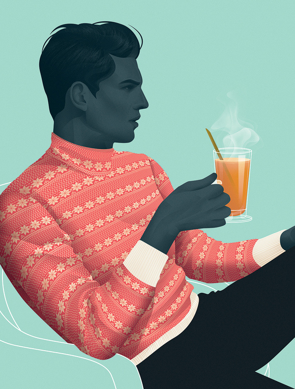 Cocktails for Cold Nights by Jack Hughes — Agent Pekka #illustration #people