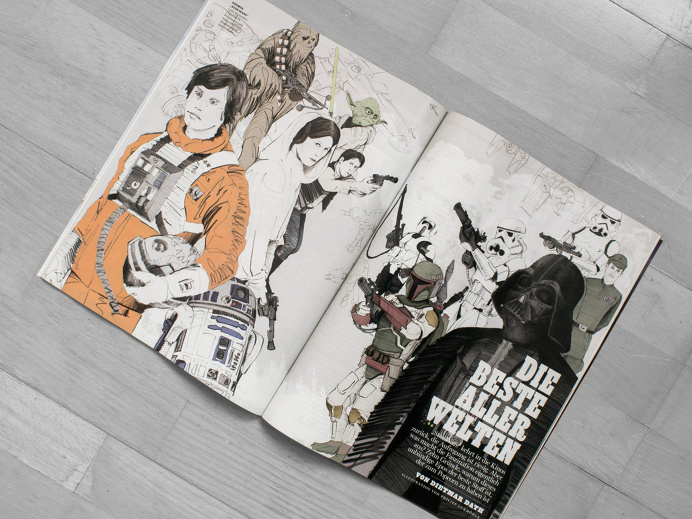 Star Wars illustrations for music magazine Rolling Stone Germany by Philipp Zurmöhle – www.philippzm.com #starwars #illustration #rolling
