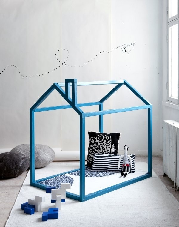 aprilandmayMINI #blue #house #interior #toy #lines #doll #dollhouse