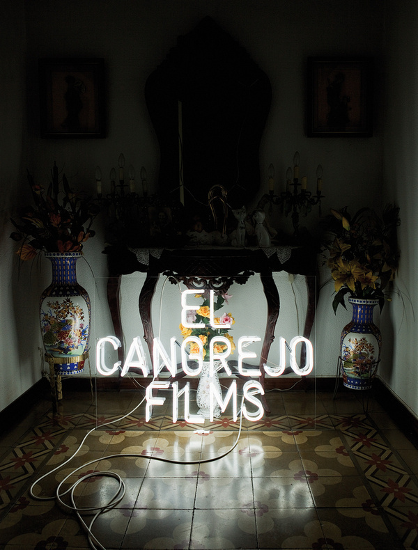 El Cangrejo Films (Identity) by Lo Siento Studio, Barcelona #typography #losiento #branding #neon