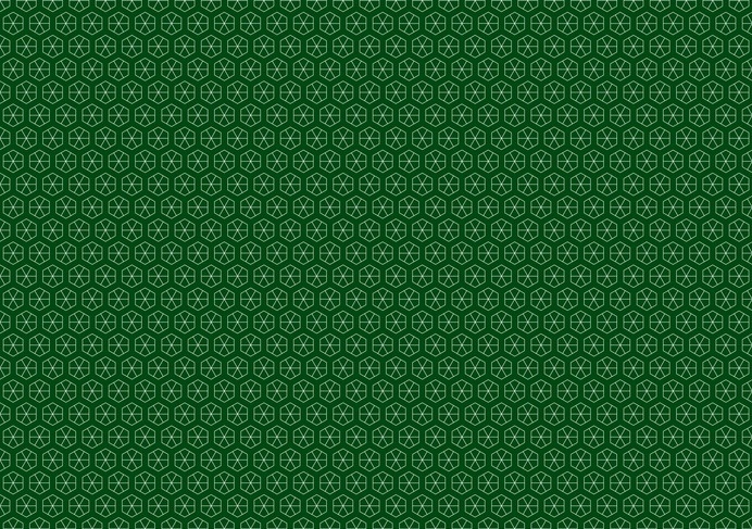 green hexagonal pattern
