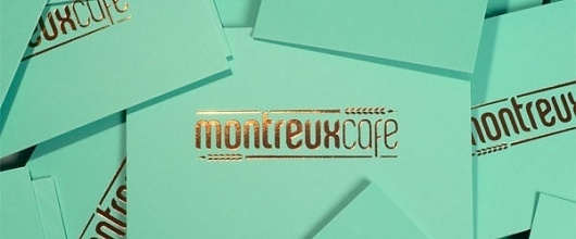 Montreux Café Identity System - FPO: For Print Only #business #branding #card #food #restaurant #foil
