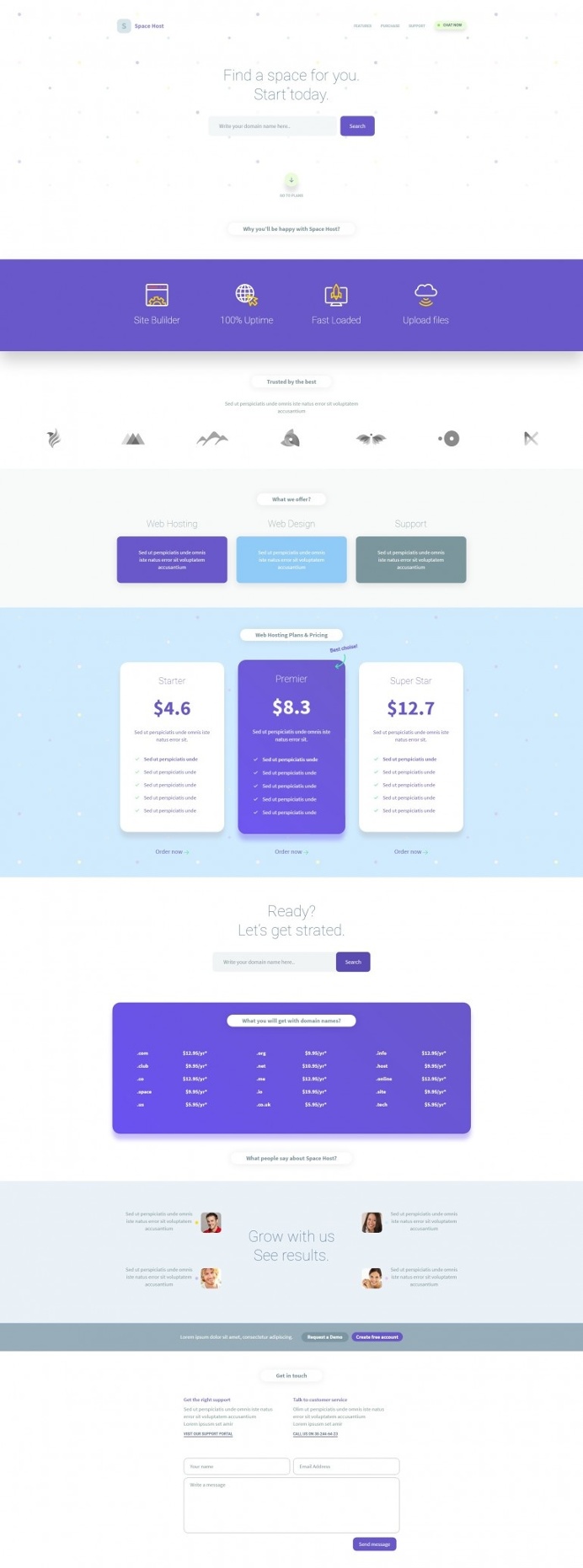 Space Host Landing Page