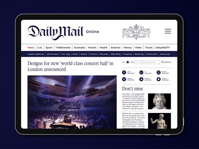 Daily Mail rebranding concept - Mindsparkle Mag I made an experiment and took one of the most well known tabloid of the world and reimagined it in a more sophisticated and clean way. Taking it back to their origins when they were a serious conservative newspaper. #logo #photography #identity #branding #design #color #photography #graphic #design #gallery #blog #project #mindsparkle #mag #beautiful #portfolio #designer