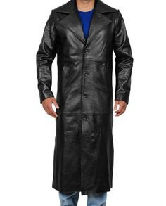 Mark William Calaway Trench Black Coat