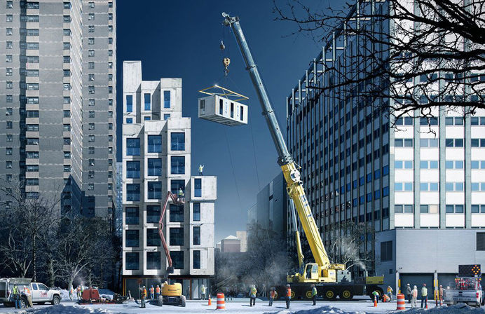 Mikrolägenheter monteras upp i New York - Inflyttning i sommar | Tjock / Hemmet #small #architect #living #compact #space #york #new