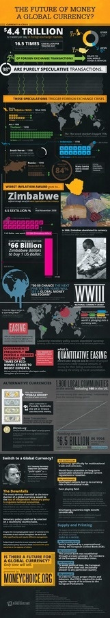 The Future of Money: A Global Currency #infographic #design #graphic