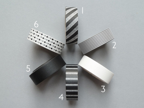 Monochrome Masking Tapes #stationary