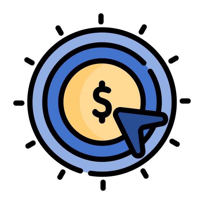 See more icon inspiration related to seo and web, pay per click, dollar symbol, payment, coin, cursor, business, money and mouse on Flaticon.