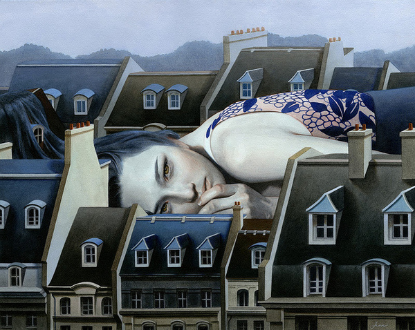 Preview: Tran Nguyen and Jason Wheatley at Roq La Rue | Hi Fructose Magazine #city #house #girl #landscape