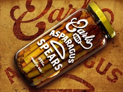 Earls Asparagus Spears #lettering #packaging #food #drawn #logo #hand