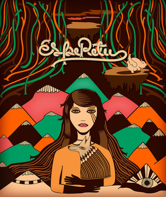 cara de liebre #girl #design #brown #wold #poster #mountains