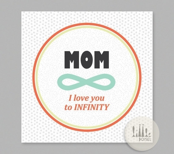 Mother's Day Card I love you to INFINITY by littlejoisel on Etsy #mom #card #infinity