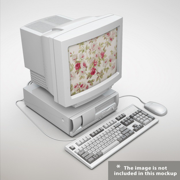Old computer mock up design Free Psd. See more inspiration related to Mockup, Vintage, Design, Computer, Template, Retro, Web, Website, Mock up, Mouse, Monitor, Old, Templates, Keyboard, Website template, Mockups, Up, Vintage retro, Web template, Computer mouse, Realistic, Cpu, Real, Web templates, Mock ups, Mock, Aged and Ups on Freepik.