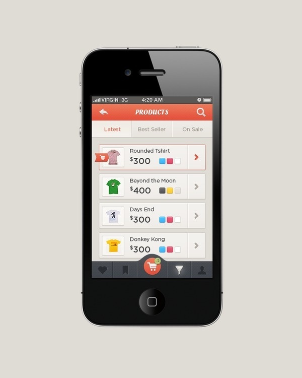 Mobile eCommerce #product #lists #nice