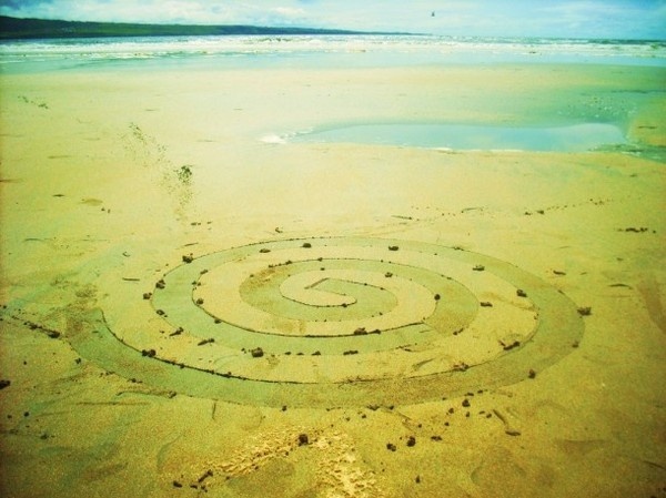 Sandspiral land art #land #landscape #photography #art #eco #tone #beach