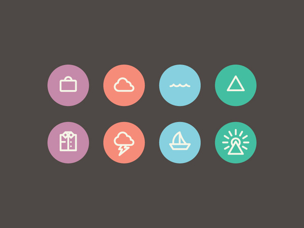 Travel Icon Brainstorming #color