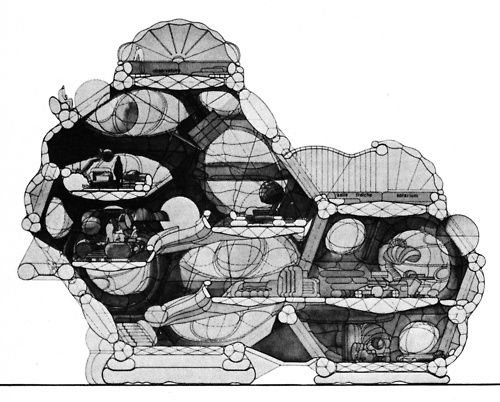 Coups de cÅ"ur | Tumblr #house #project #experimental #1967 #architecture #jungmann #jean #pneumatic #paul