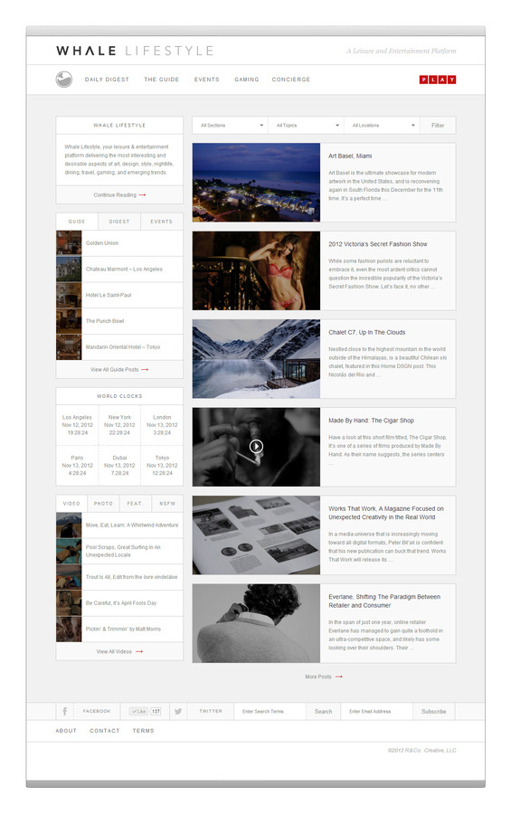 Elevn Co. / Whale Lifestyle Website #development #design #minimalism #clean #website #grid #simple #web