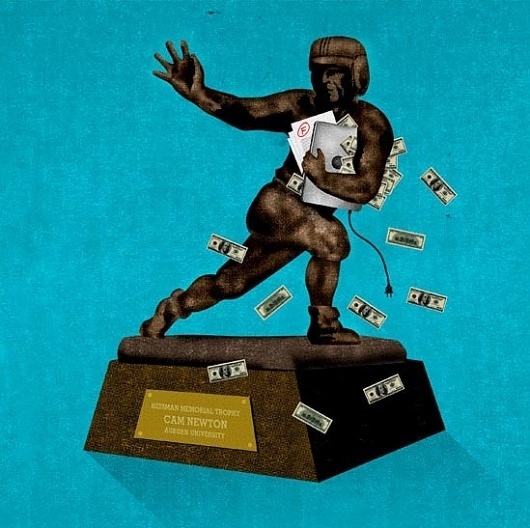 Brian Danaher ::: Illustration / Cam Newton for the Hesiman? #illustration #heisman