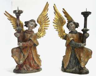 Pair Of Renaissance Candlesticks Angel