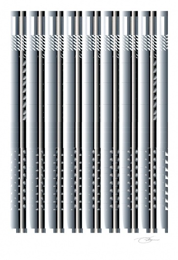 Wave Ventilation #vent #white #air #grayscale #design #black #architecture #keaton #art #and #ventilation #columns