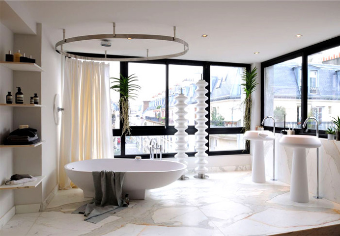 Latest Bathroom Designs and Colors for 2017 - #bath, #interior, #decor, #trend