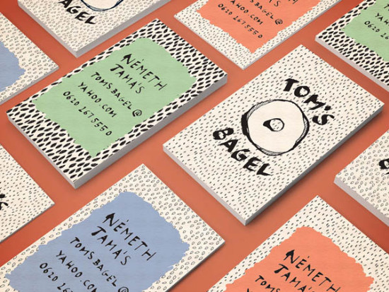 Tom's Bagel Business Card
