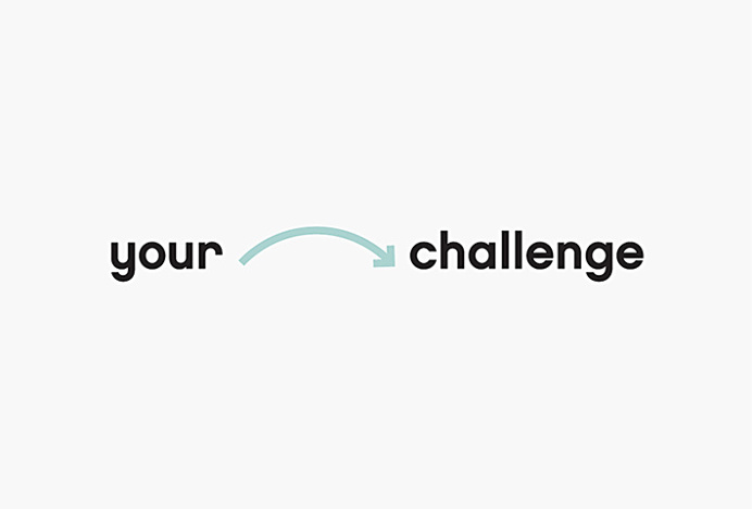 Your Challenge by Studio AH—HA #typography #arrows #logo #logotype