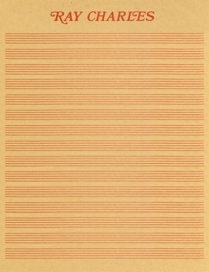 Ray Charles' letterhead | Doobybrain.com #letterhead
