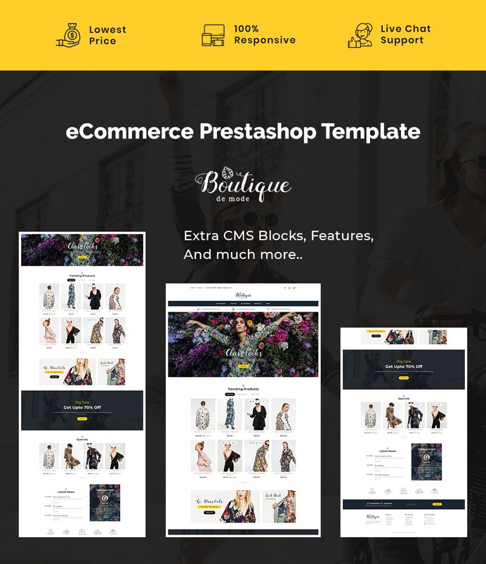 #Boutique - #Fashion & #Style Store - #Prestashop #Responsive #Theme | #TemplateTrip #eCommerce #Website #Template