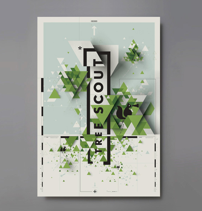 Poster inspiration example #402: Tree Scout - Karnes Poster Co. #tree #poster #green