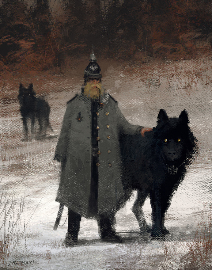 Günter von Duisburg with his Dire Wolvesquick character concept for Scythe gamecheers! :) #werewolf #wolves #painting #dire #mr