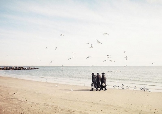 Three man in black | Flickr - Photo Sharing! #coney #jews #city #island #york #beach #new