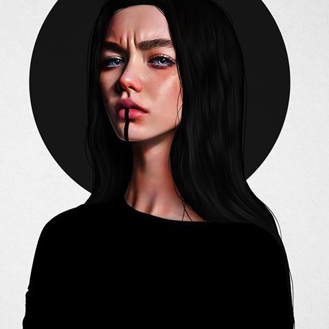 Eon ✍️🖤 swipe to zoom🔎 made with #procreate and #photoshop