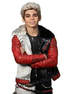 Cameron Boyce Looked Really Wonderful in the Awesome Leather Jacket inspired in Descendants 2015. #cameronboyce #descendants #descendants2015 #carlosjacket #redandwhitejacket #redwhiteblack #fashion #style #movie #love