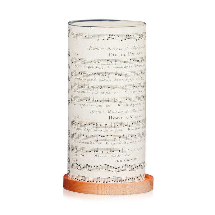 Vintage Music Large Lantern, 21 cm H x 11.4 cm