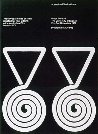 Item 175: AFI Programme cover / David Hornblow / 1971 « Recollection #white #hornblow #black #poster #1971 #afi #david #typography