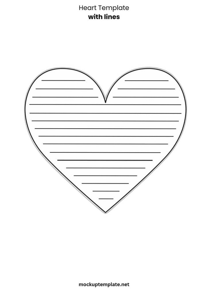 Printable Heart With Lines