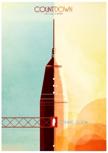 >- Groovy Sushi: Illustration #print #space #illustration #rocket #typography
