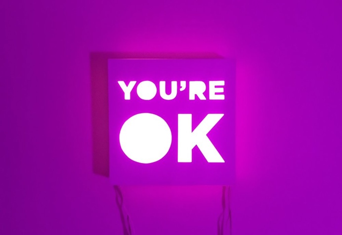 You're OK #anxiety #selfcare #neon #typography #lights #lighting