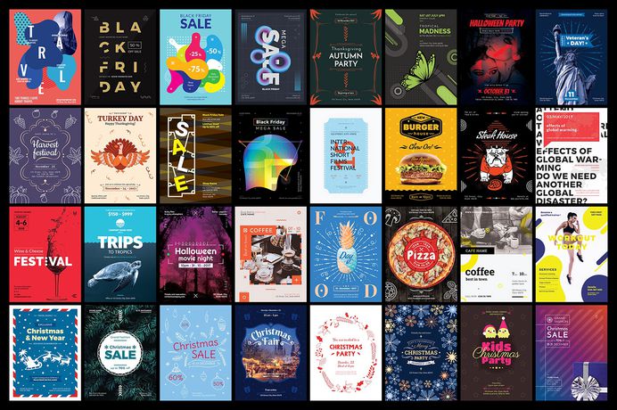 130 in 1 Poster & Flyer Design Templates Bundle on Behance