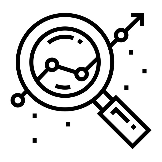 See more icon inspiration related to chart, analytics, analysis, data analytics, loupe, line chart and seo and web on Flaticon.