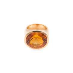 DESIGN-RING MIT CITRIN